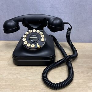 Grand Phone FLASH REDIAL Vintage BLACK Touch Button Retro 1950's Style